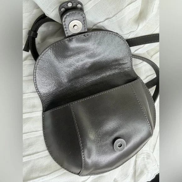 Free People We the Free Crescent Leather Crossbody • Onyx - Picture 6 of 7